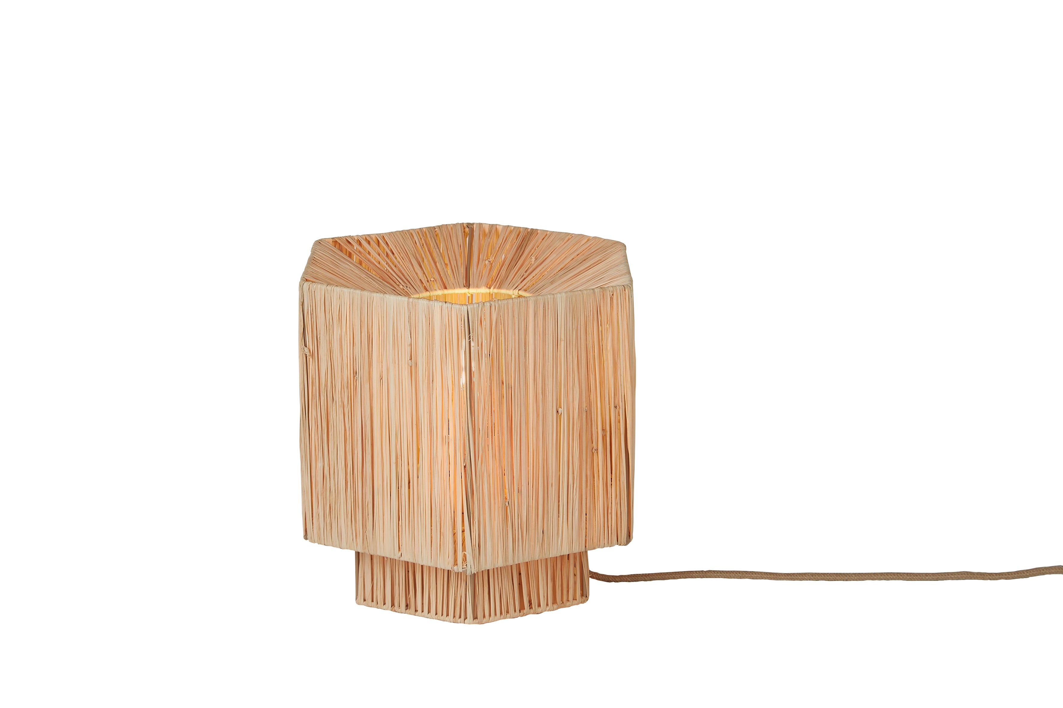 Good&Mojo Tischleuchte Bast Panama rund/achteckig ø28xh.26cm natur, S